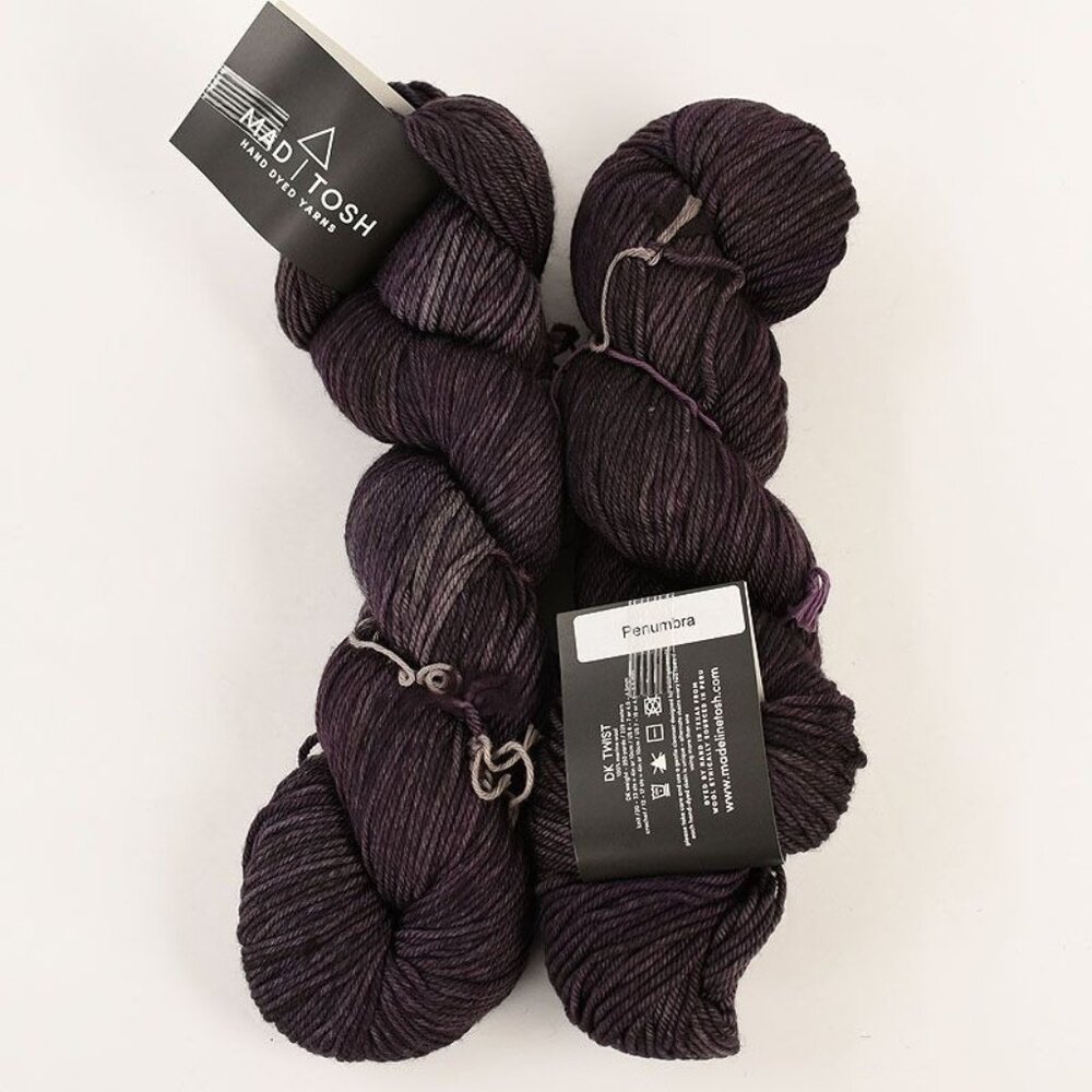 MadelineTosh 2 Skeins DK Twist Merino Wool Yarn 250 Yards Color Penumbra